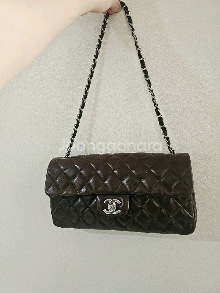 샤넬 클래식 딥브라운--2