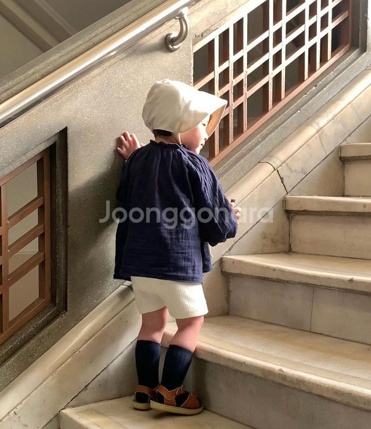 얼리틀 셔링 블라우스--2