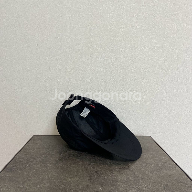 슈프림 X 나이키 콜라보 트레일 블랙 러닝 캠프캡 모자--6