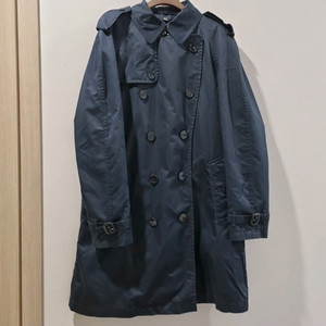 버버리 네이비 트렌치 코트 더블 버튼 내피있음