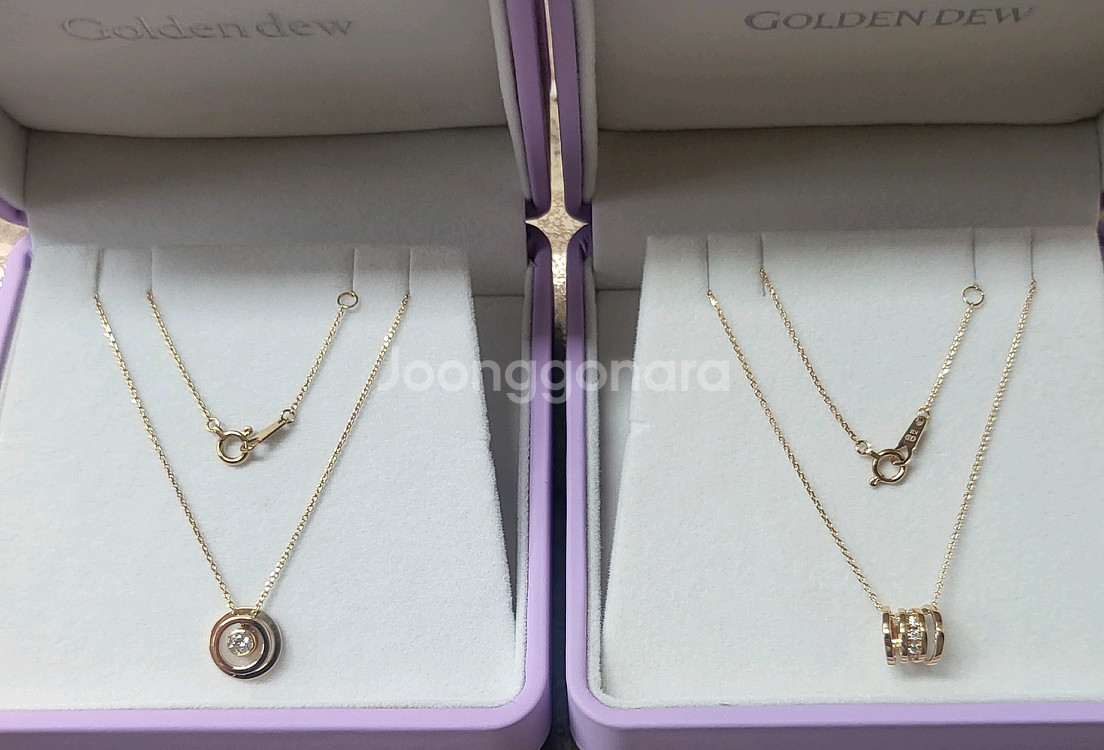 골든듀 아르쉐드모네 아리올레 18k 다이아 목걸이--0