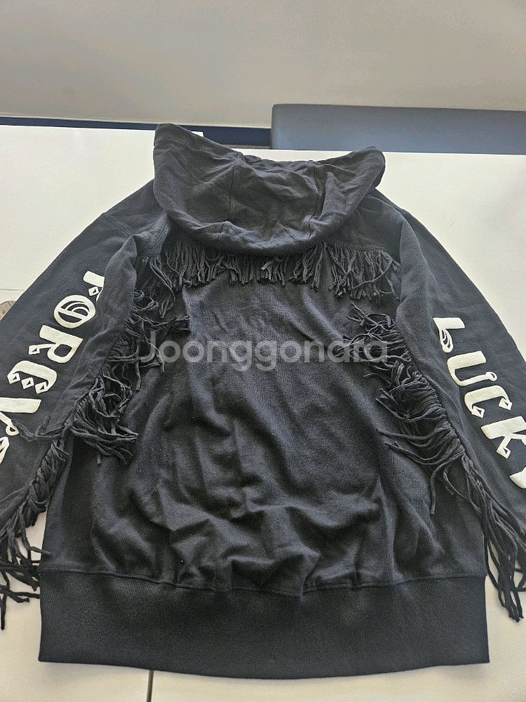 럭키슈에뜨 럭키슈에트 프린지 후드 집업--2