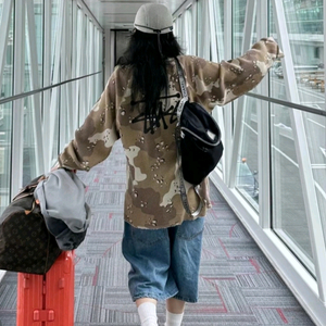 [L] 스투시 래글런 써멀 롱슬리브 크루 데저트 카모