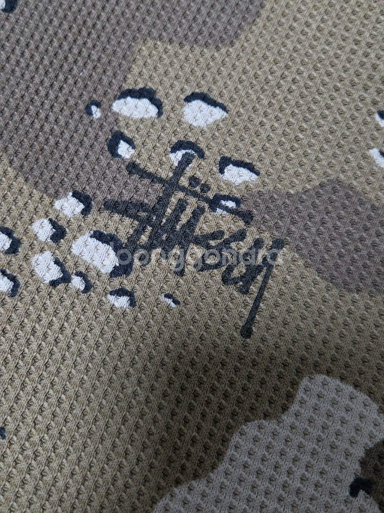 [L] 스투시 래글런 써멀 롱슬리브 크루 데저트 카모--5