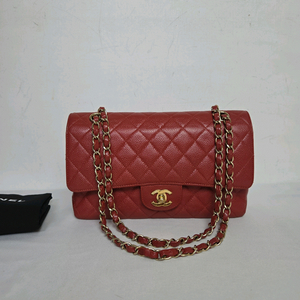 샤넬 클래식 미듐 캐비어 금장