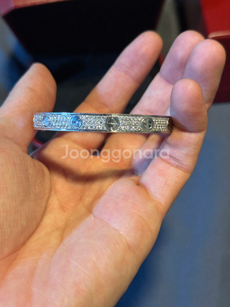 18k 천연다이아 풀파베 팔찌--2