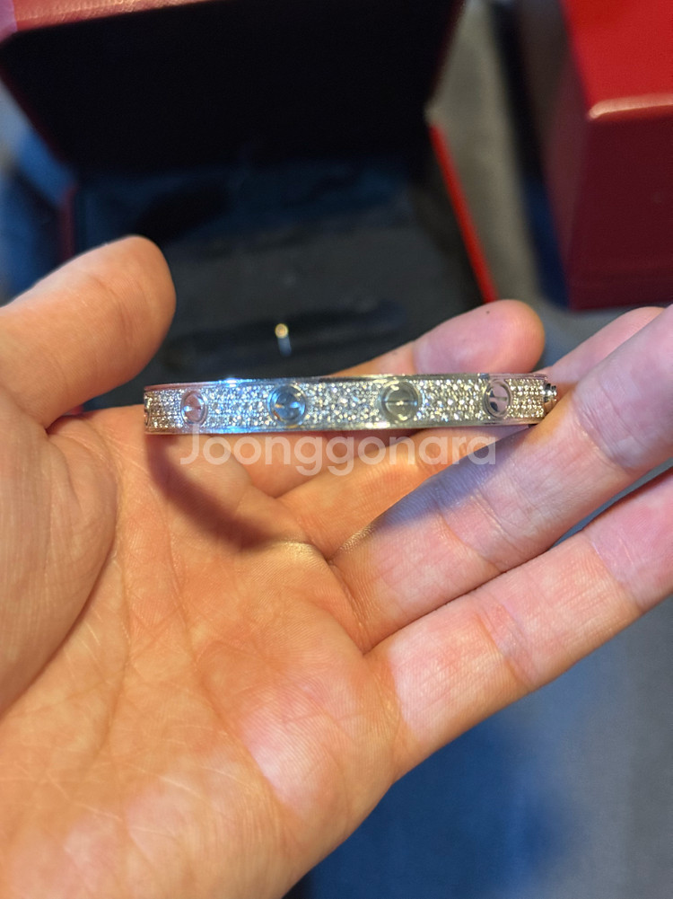 18k 천연다이아 풀파베 팔찌--1