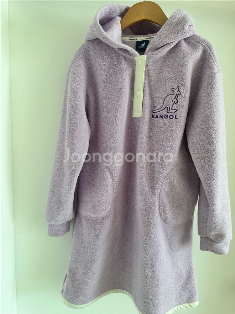 캉골 여아 후드원피스/ 뽀글이 자켓/2벌함께--2