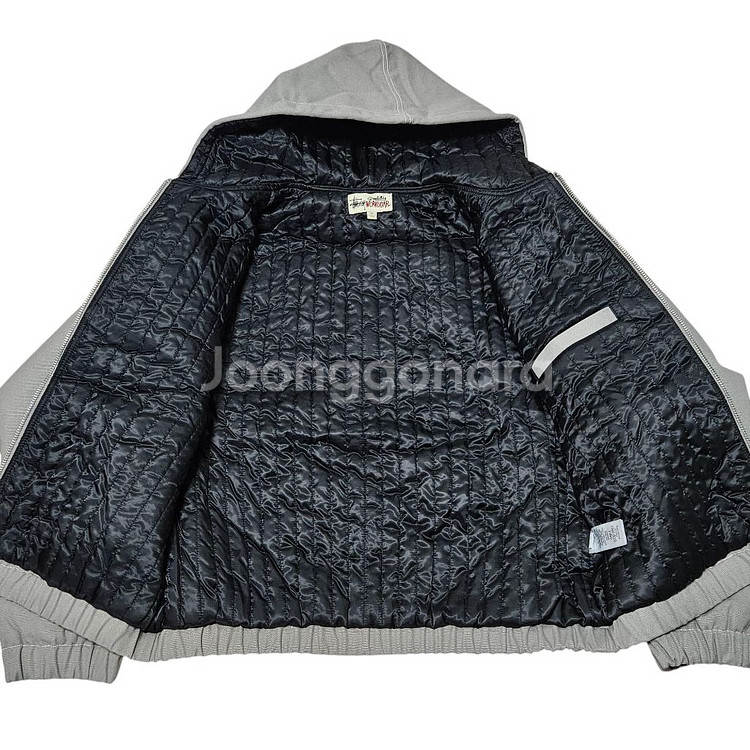 [XL] 스투시 워크 자켓 콘트라스트 스티치 그레이--6