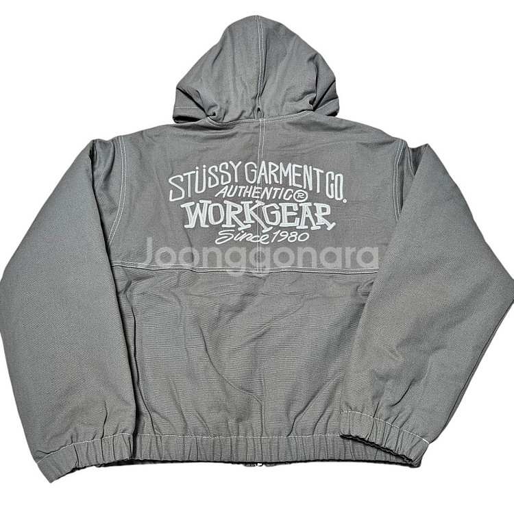 [XL] 스투시 워크 자켓 콘트라스트 스티치 그레이--5