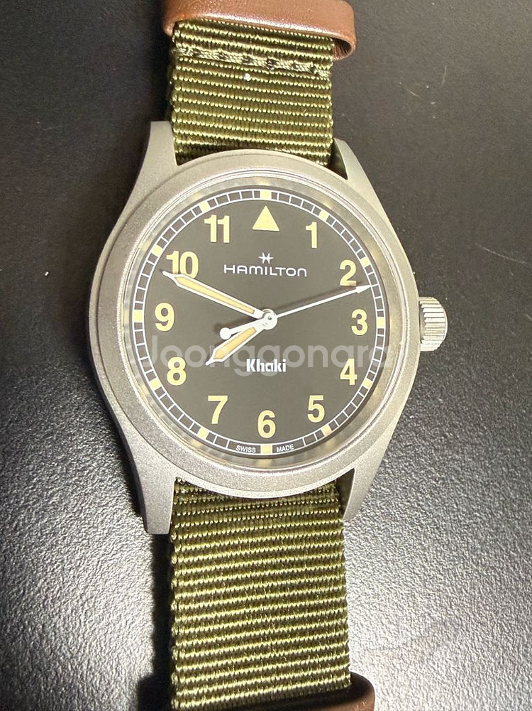 해밀턴 카키필드 쿼츠 38mm H69401930--1