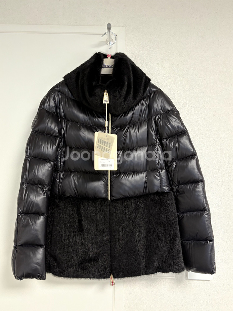 에르노 구스 패딩 블랙 36사이즈--0