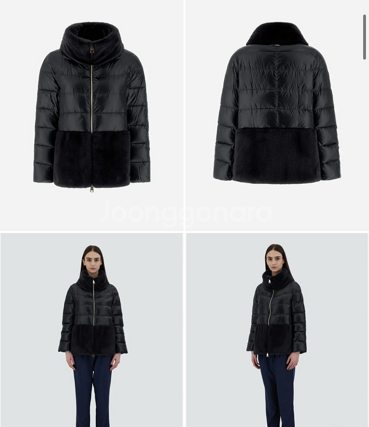 에르노 구스 패딩 블랙 36사이즈--9