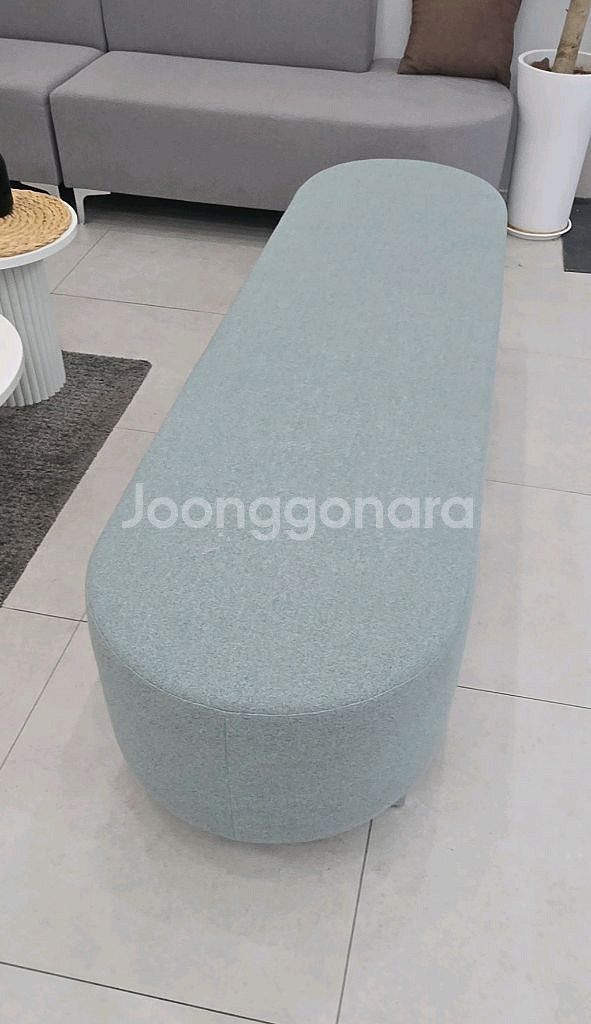 수제 패브릭 소파 & 벤치형 스툴 세트(상태아주좋음)--3