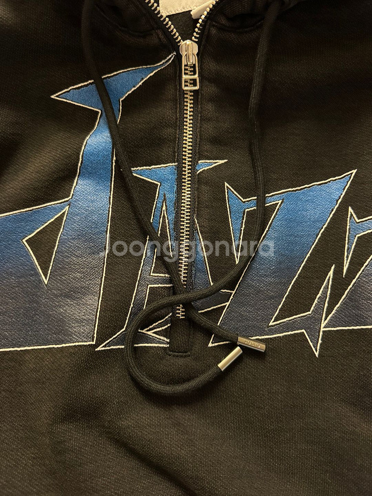 [새제품] 솔리드옴므 25fw 블랙 하프집업 후드 50--4