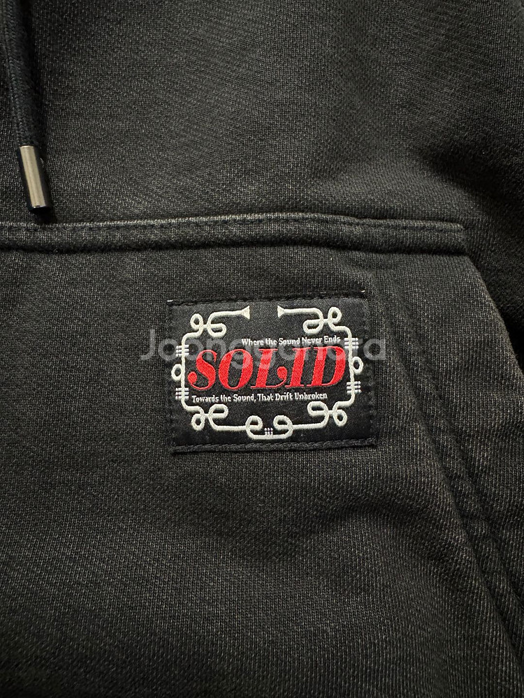 [새제품] 솔리드옴므 25fw 블랙 하프집업 후드 50--6