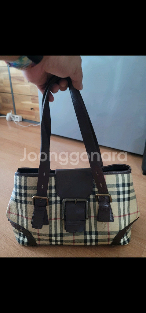 정품) 버버리 빅버클 노바체크 백. 가방 !!--8