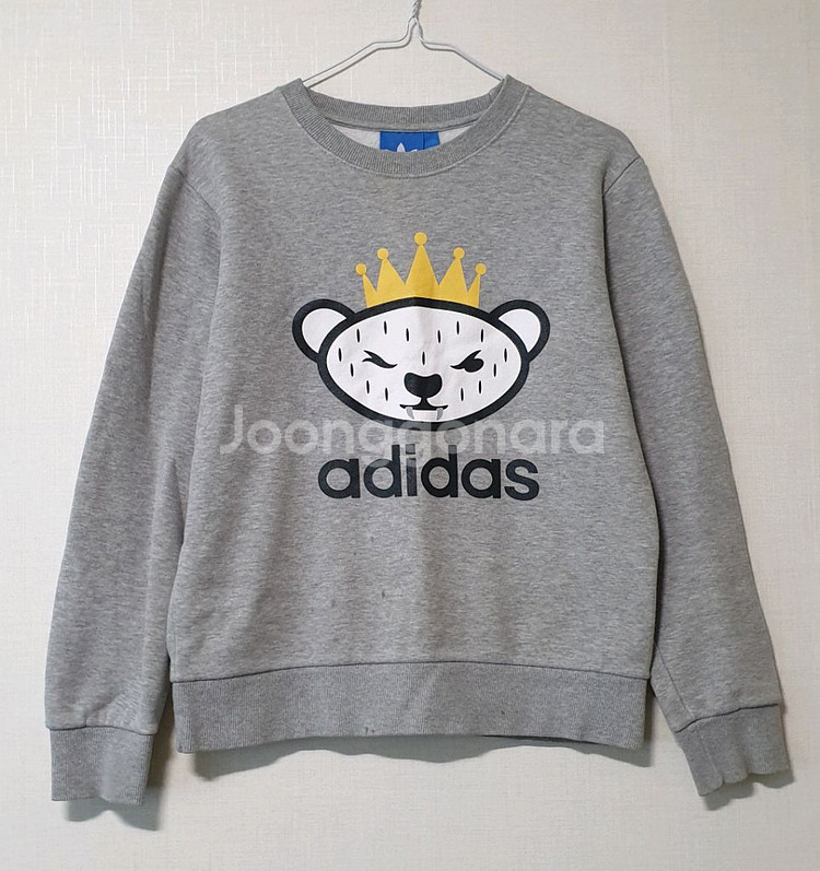 아디다스 기모 라운드티 95사이즈--0