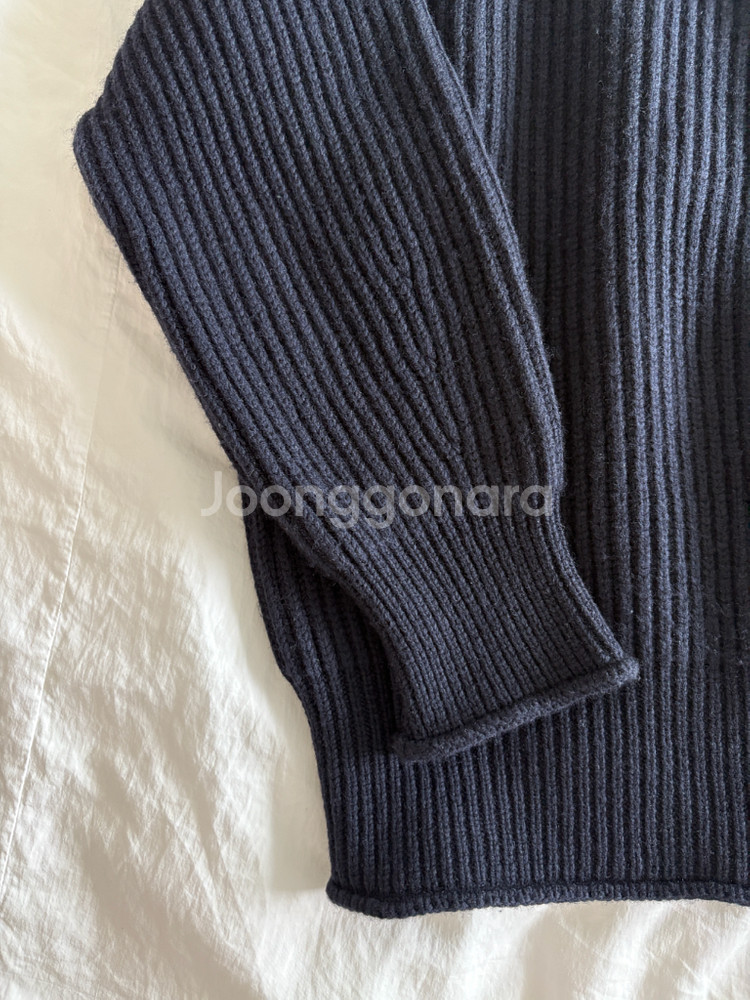 페세스 카디건 스티치 니트 네이비 판매--4