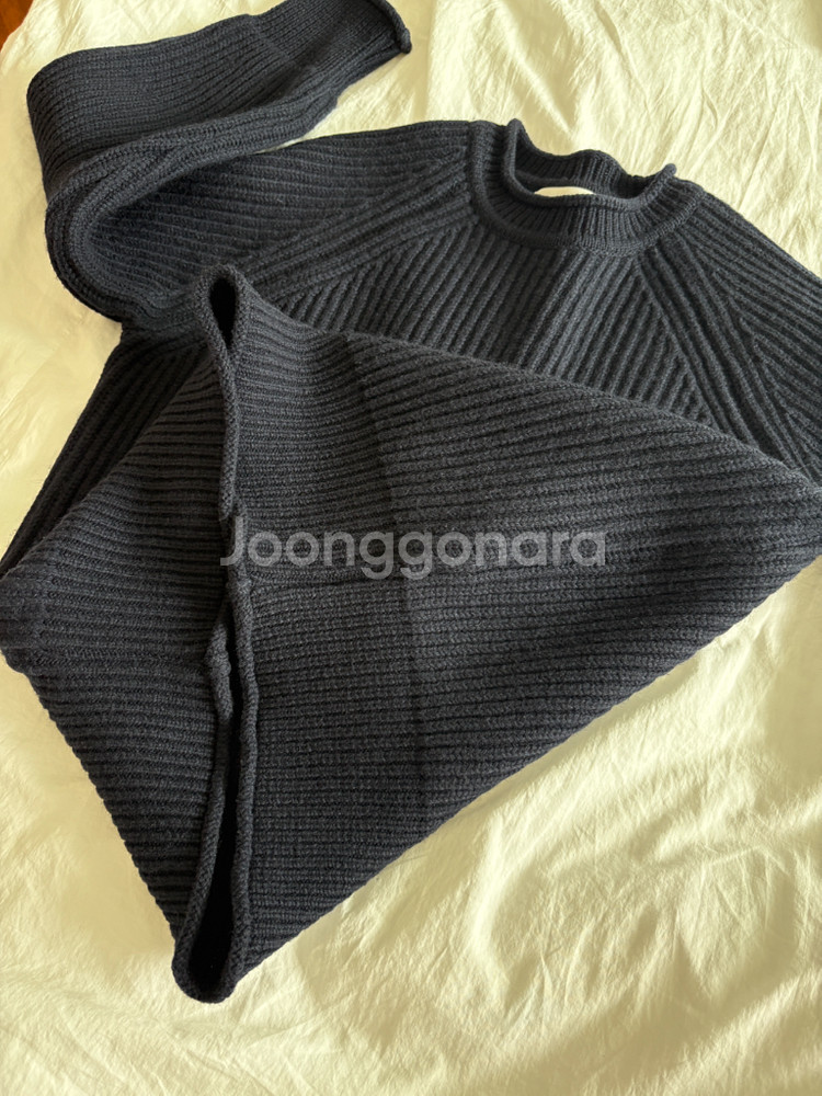 페세스 카디건 스티치 니트 네이비 판매--7