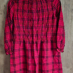 (새상품급)(아동용)(ZARA) 자라 레드 체크 원피스