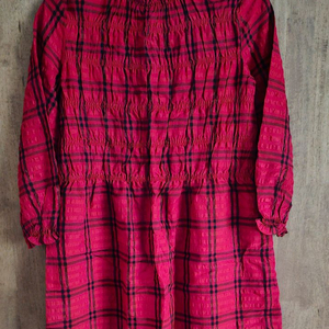 (새상품급)(아동용)(ZARA) 자라 레드 체크 원피스