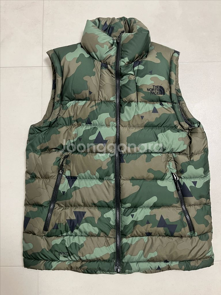 [S] 노스페이스 카모 패딩 베스트 조끼--0