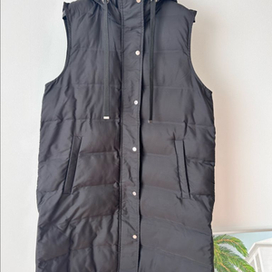 자라 zara 롱 패딩 조끼 s