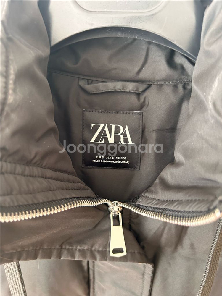 자라 zara 롱 패딩 조끼 s--3