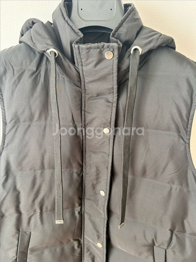 자라 zara 롱 패딩 조끼 s--2