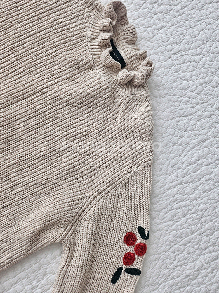 로아앤제인 체리자수 니트원피스 (120)--0