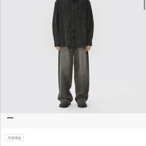 커스텀멜로우 블랙라인 데님셔츠