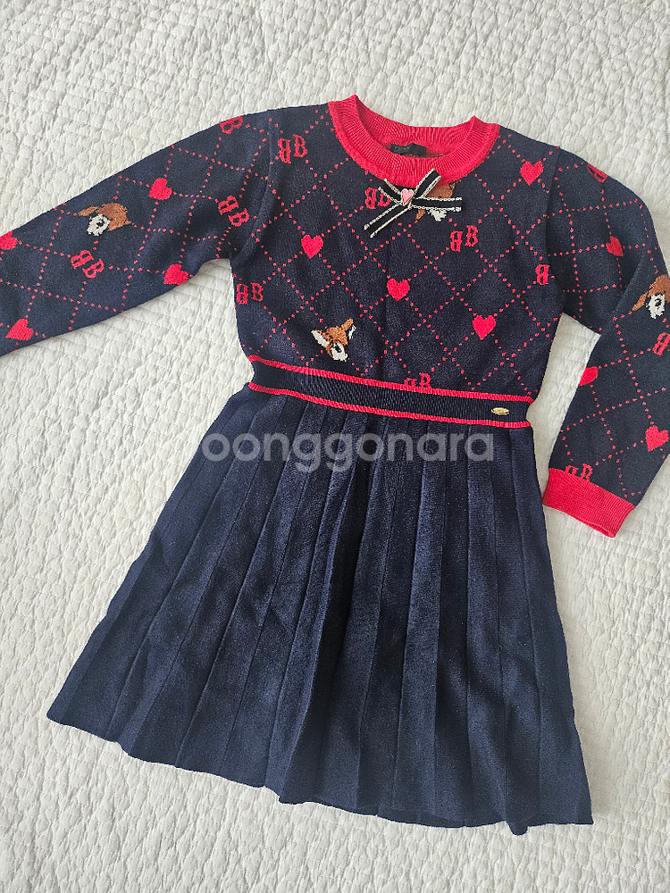 베네통 니트 원피스 120--0