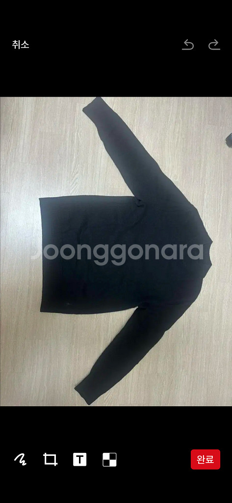 빈폴 캐시미어 100% 모크넥 니트 블랙--0