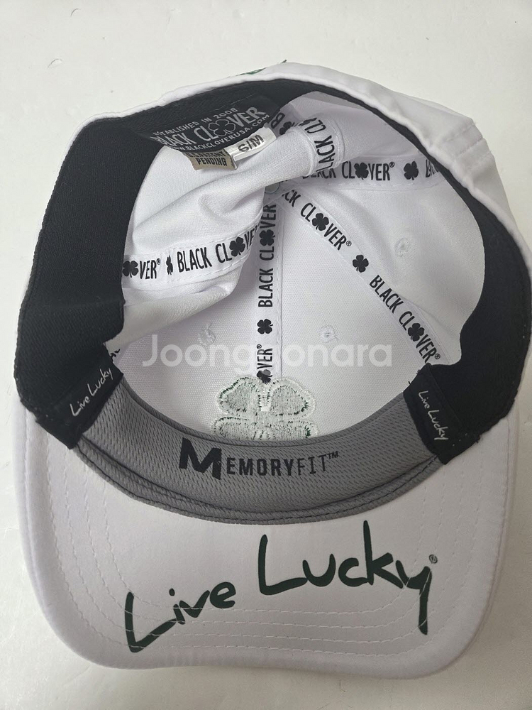 블랙클로버 프리미엄 로고 볼캡 화이트(S/M)--6