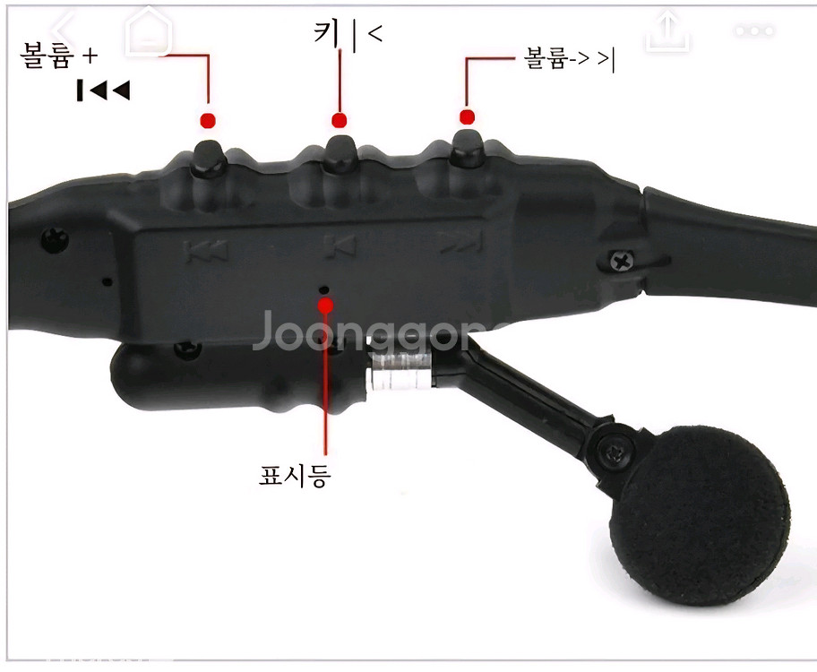 스테레오 이어폰 무선헤드셋 마이크안경선글라스--2