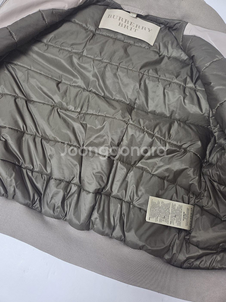 버버리브릿 봄버 슬림 패딩재킷 진아이보리(M)--3
