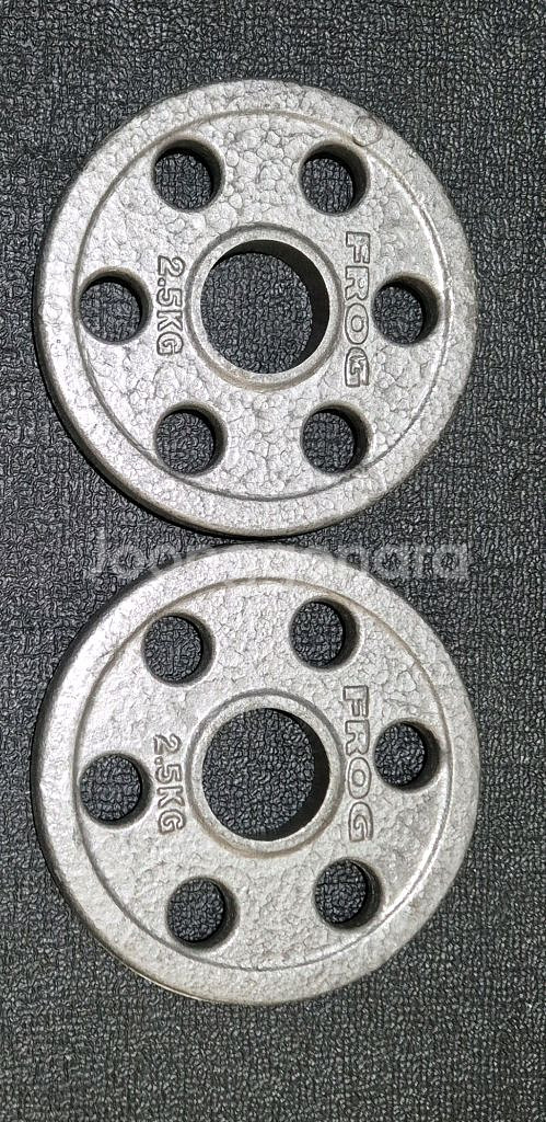 (택포) 65KG 중량 원판 바벨 플레이트 플러그피트니스 6홀--2