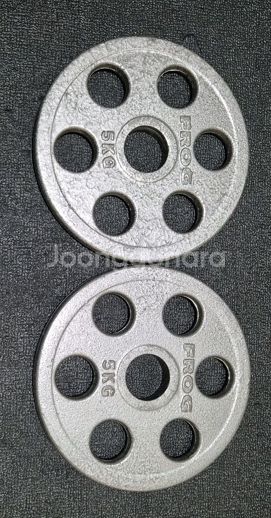 (택포) 65KG 중량 원판 바벨 플레이트 플러그피트니스 6홀--3