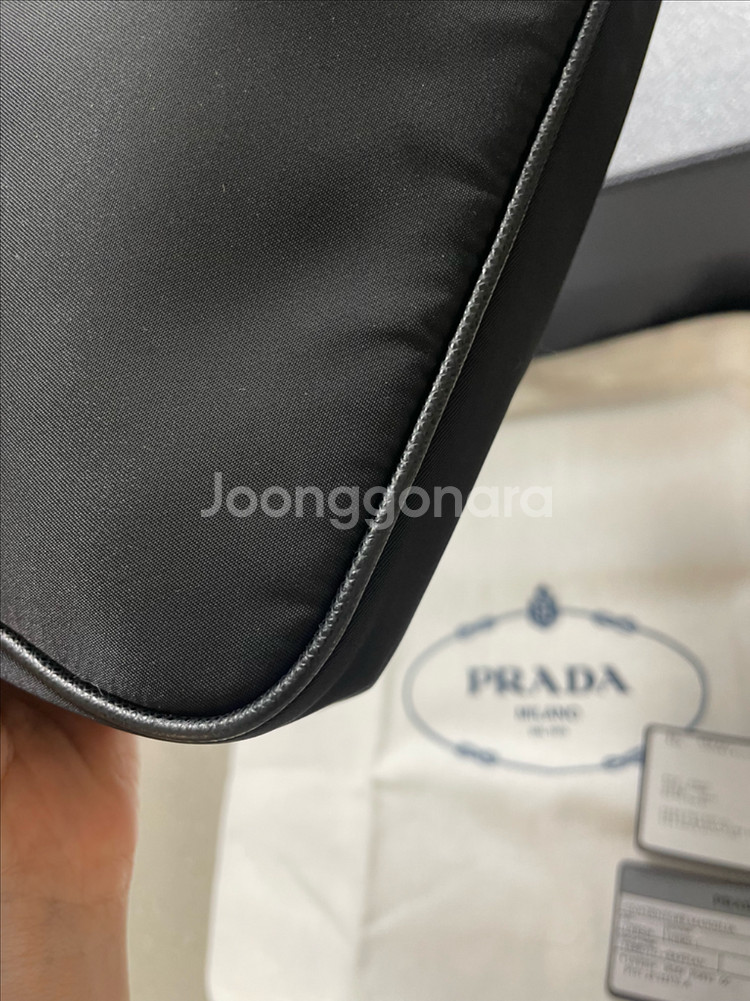 (정품) 프라다 리나일론 2005 리에디션 금장 호보백--5