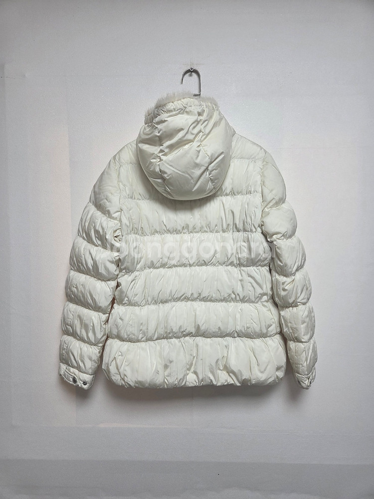 프라다 여성 퍼 후드 패딩 다운자켓 화이트(42)--1