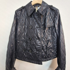 버버리 블랙 퀼팅 숏자켓