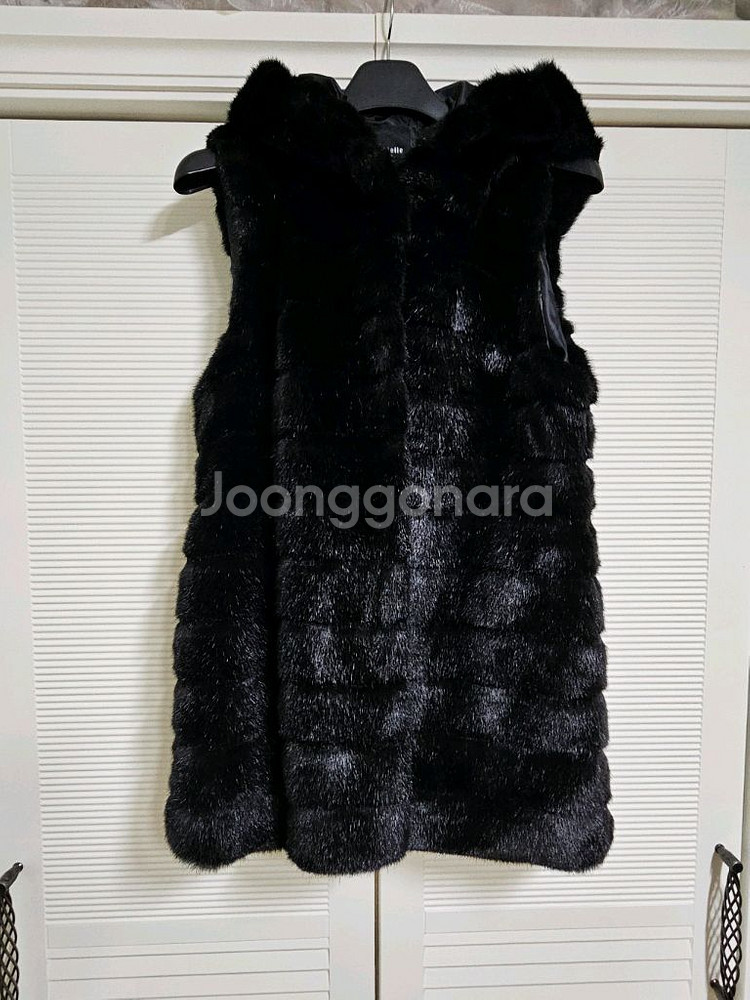 여성용 퍼 베스트--0