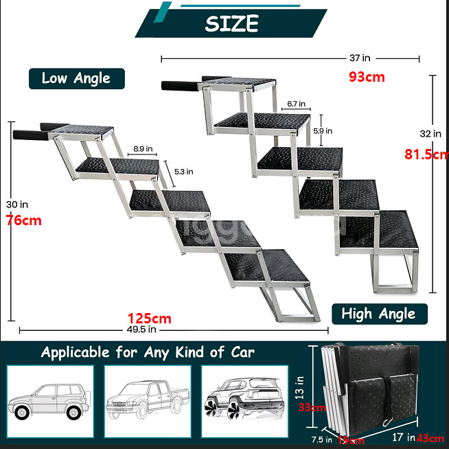 강아지 접이식 알미늄 계단 5단--8