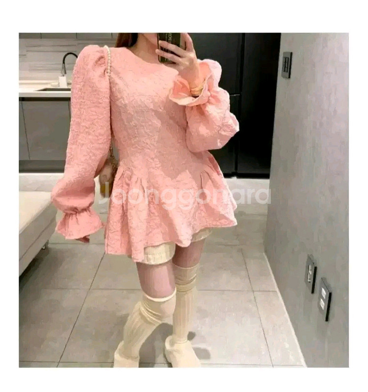 나나수 링클세실 블라우스 - 블랙 프리--4