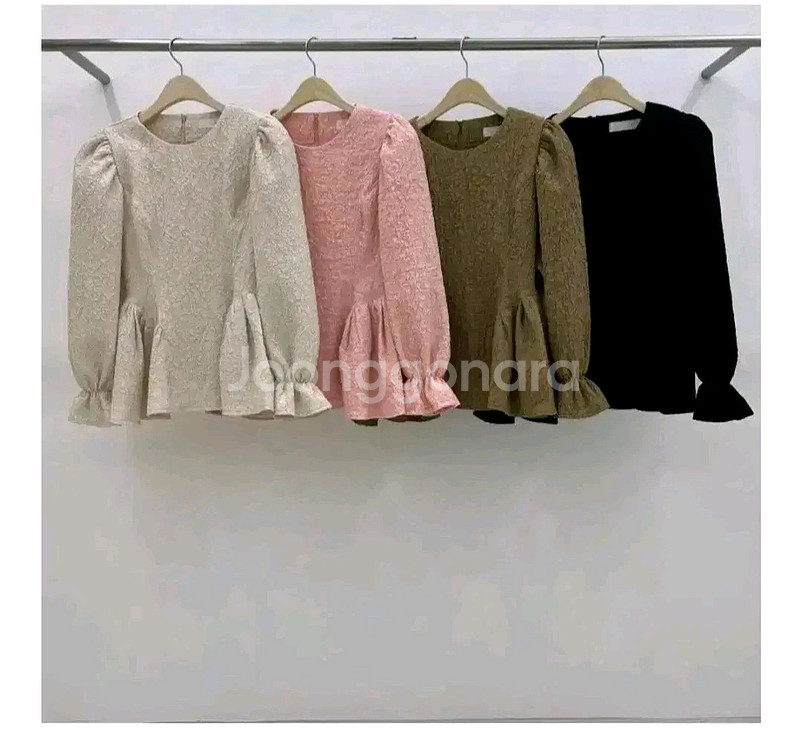 나나수 링클세실 블라우스 - 블랙 프리--3