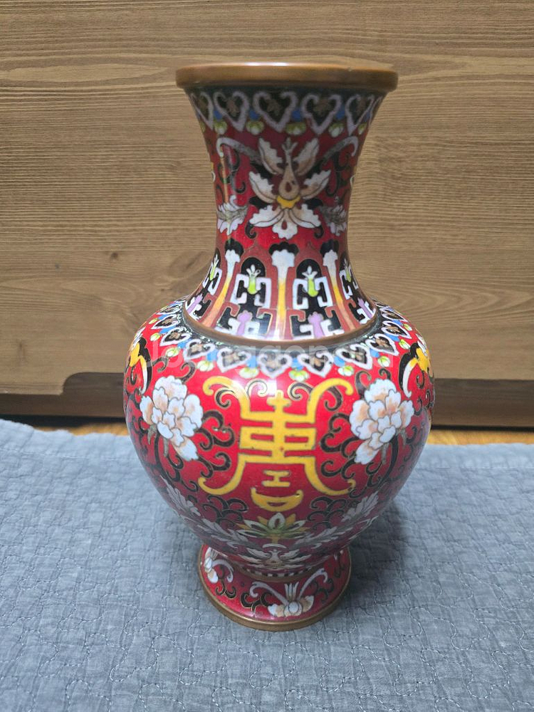 칠보기법으로 제작된 동태범랑 화병 6점--2