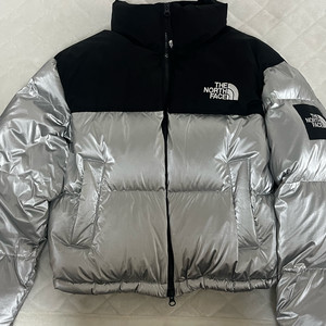 (W) 노스페이스 화이트 라벨 눕시 다운 자켓 SE 실버