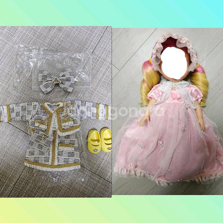 (의상2세트) 디즈니베이비돌 라푼젤 의상, 베이비돌옷--0