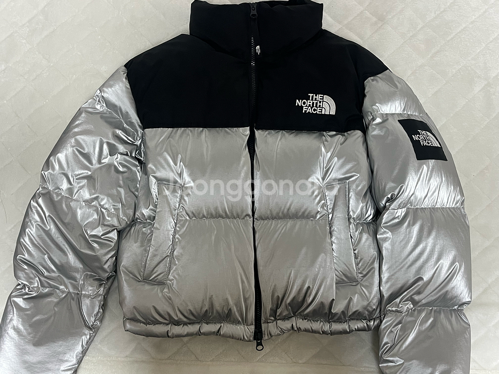 (W) 노스페이스 화이트 라벨 눕시 다운 자켓 SE 실버--4